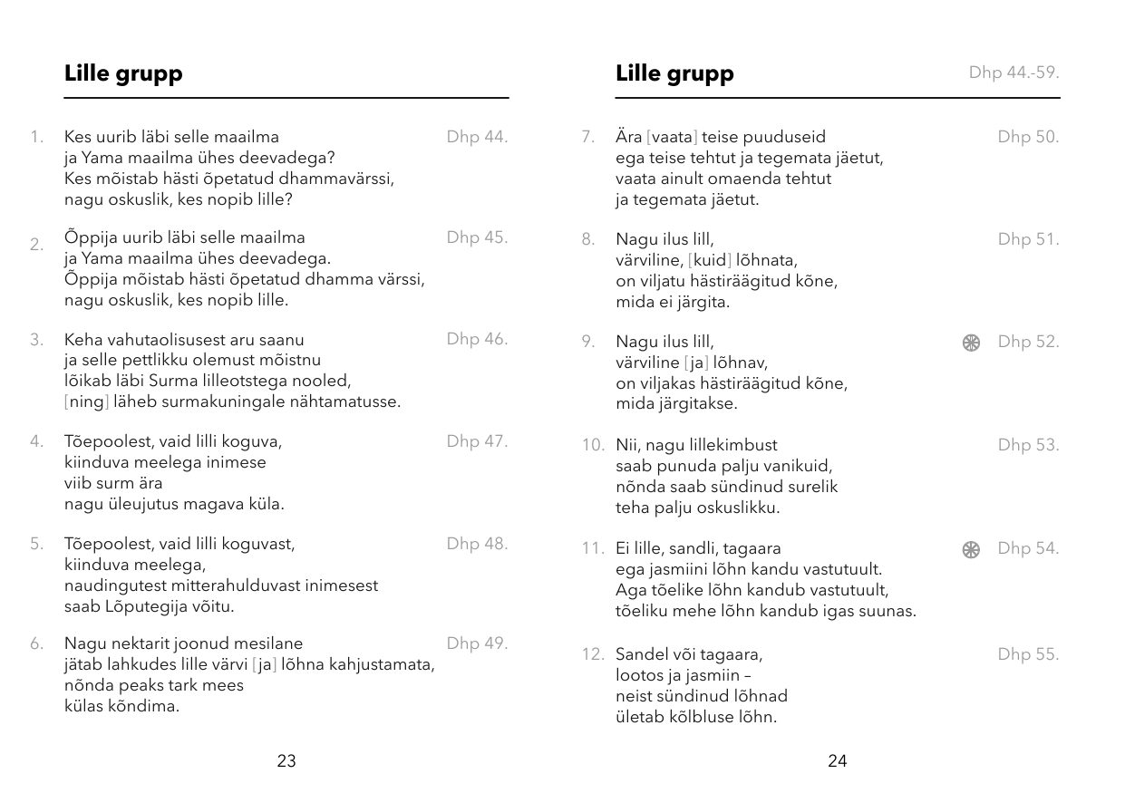 Dhammavärsid lk 15