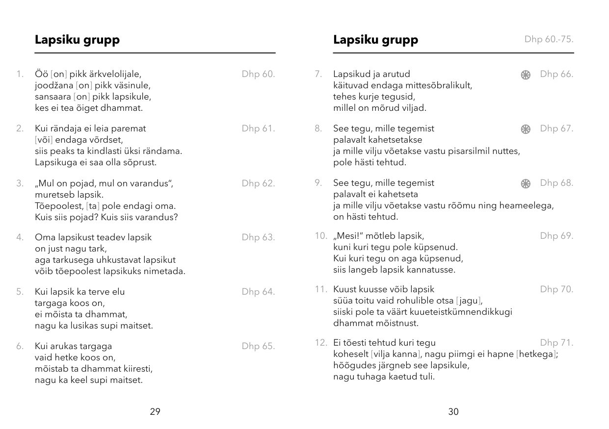 Dhammavärsid lk 18