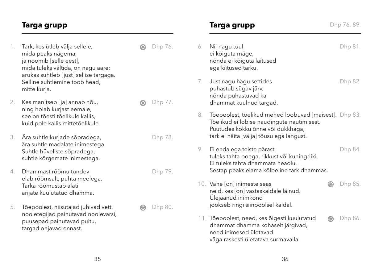 Dhammavärsid lk 21